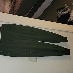 Women, all in motion, army green joggers